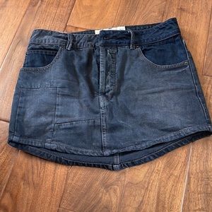 Free people denim mini skirt